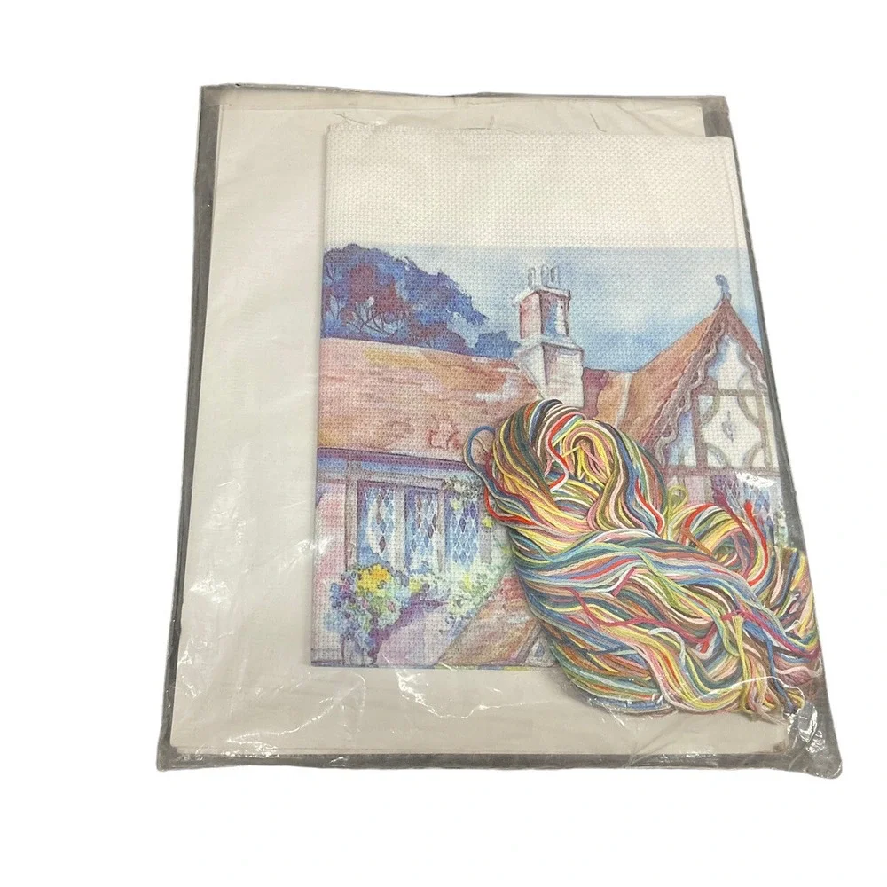 Something Special Cross Stitch Rose Cottage Picture 50638 Finished Size 18